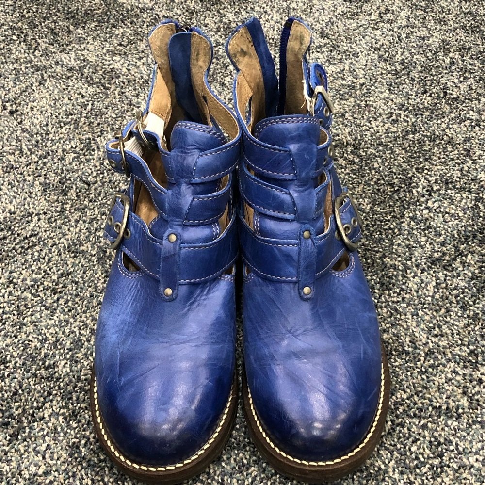 Blue Ankle Boots for Women